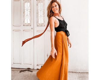 Magik Skirt // Thick Woven Cotton Wrap Skirt // Your Hips are Cradled in the Lineage of Magik