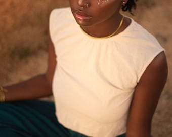 Tara Top // Natural Cotton Tailored Crop Top // For Compassionate Hearts