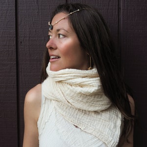 Goddess Wrap // Double-Layered, Natural Fiber Cotton / Wrap Yourself in Pillows Undyed