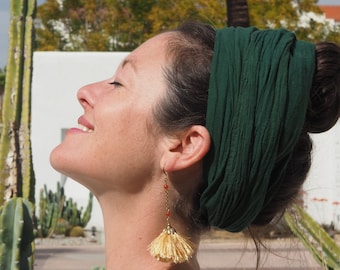 Gauze Sun Wrap // Gauze Cotton Headcover, Goddess Crown, Mini Turban // Be the Queen You Are