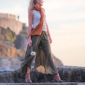 Cotton Prairie Pant | Partially Lined | Moisture Wicking | Yoga Pant | Biking | Comfortable Flexible Waistband | Good for Fall Outings