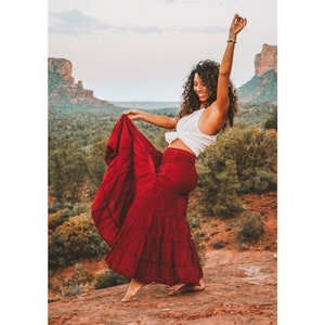 Flutter Skirt // Lush Cotton, Natural Fiber, Flexible Waistband / Woman Be Free