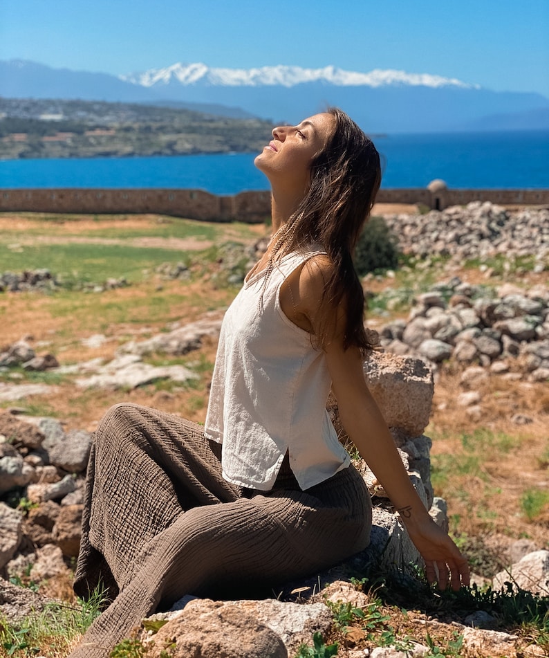 Audrey Tank // 100% Cotton Natural Fiber Breathable Classic Tank // Summer Favorite Breathe Elegantly image 1