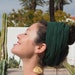 Gauze Sun Wrap in EMERALD // Goddess Crown, Frida Kahlo in Cotton, Mini Turban, Gauze Cotton Headcover // Be the Queen You Are
