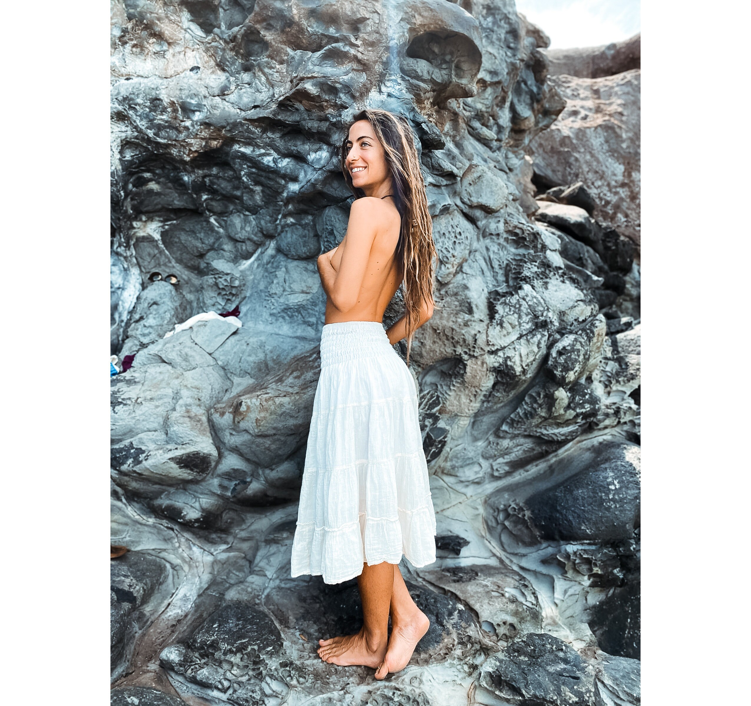 Natural Creme Puff // Natural Fiber, Flexible Waistband, Slip / Feel …