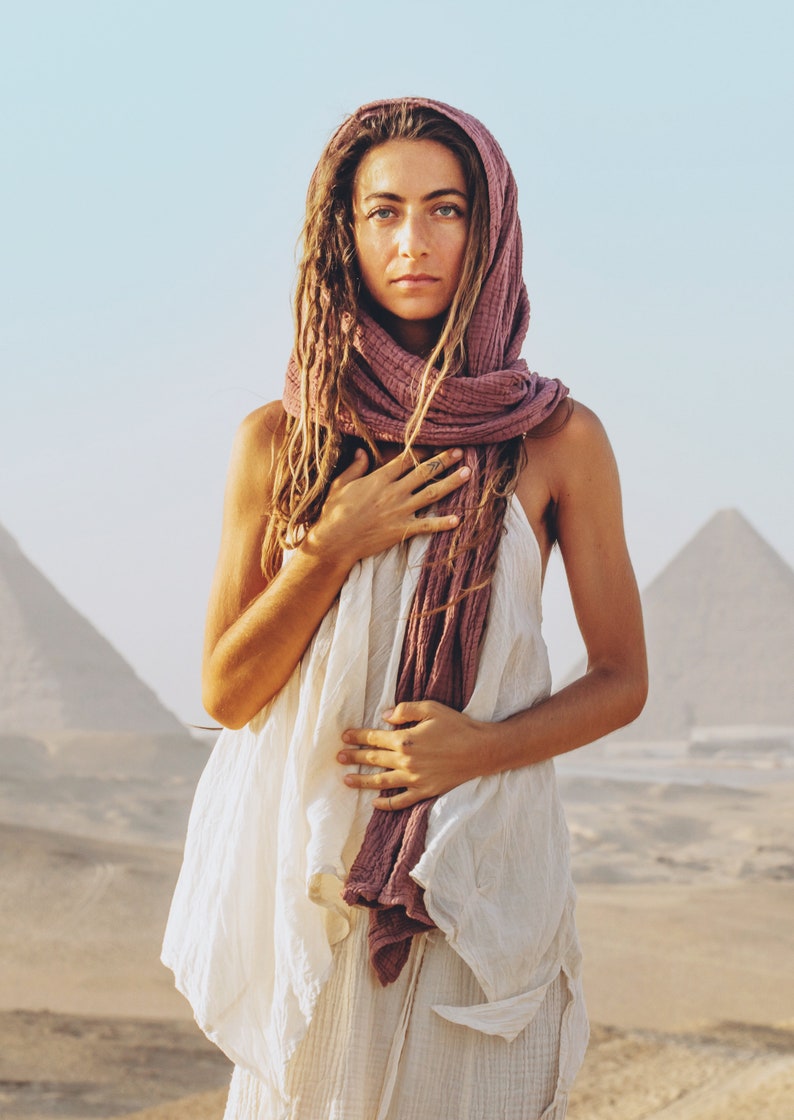 Goddess Wrap // Double-Layered, Natural Fiber Cotton / Wrap Yourself in Pillows Desert Rose