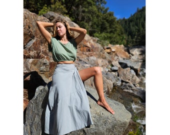 Magik Skirt // Thick Woven Cotton Wrap Skirt // Your Hips are Cradled in the Lineage of Magik