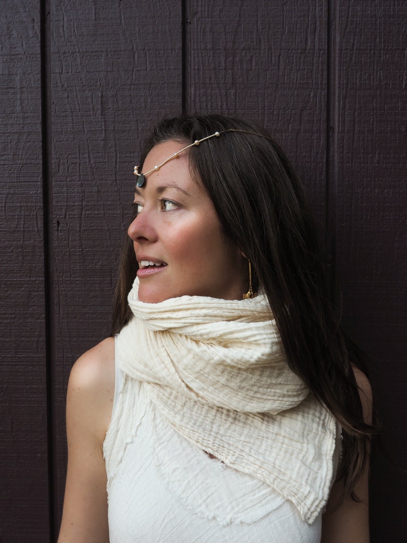 Goddess Wrap // Double-Layered, Natural Fiber Cotton / Wrap Yourself in Pillows Undyed