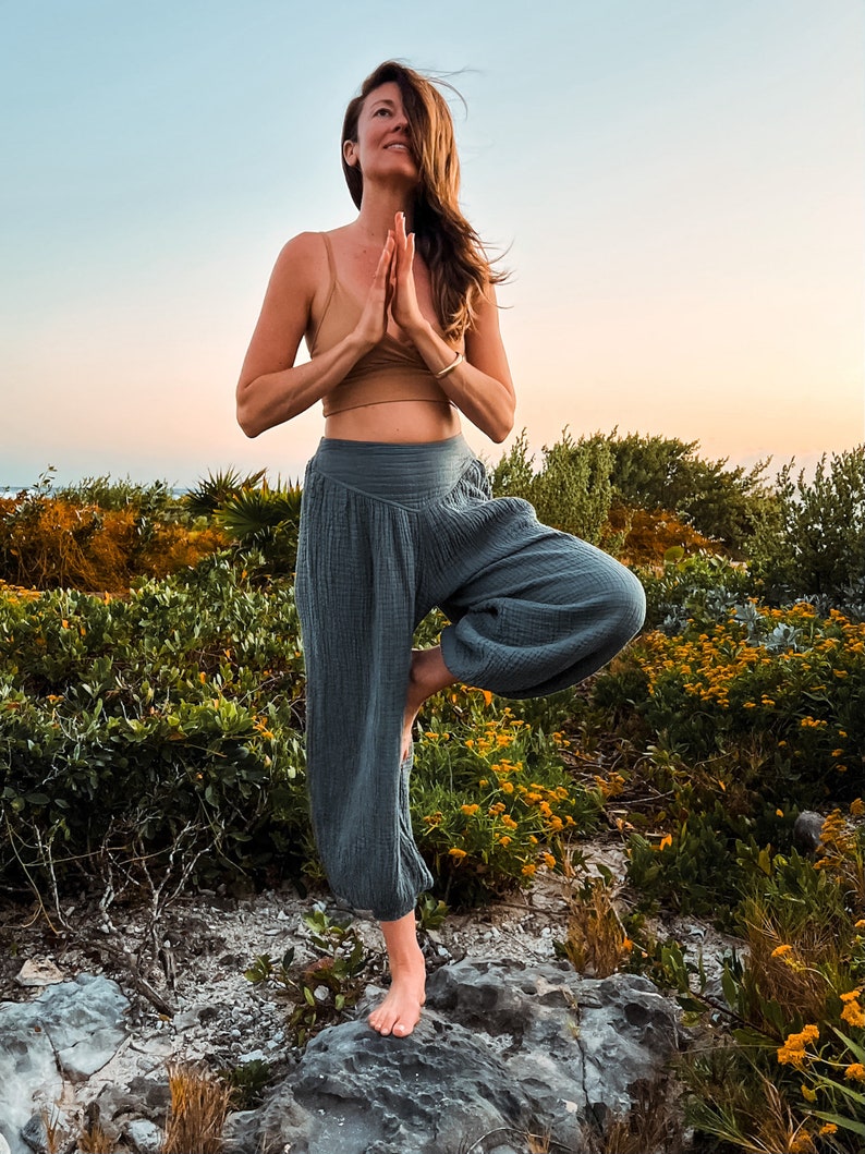 Yogini Pant // Luxe Cotton, Pockets // Stretch Fully, Breathe Like a Queen Slate