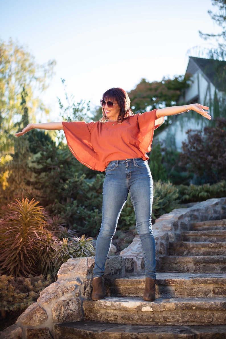 The Petal Top // Natural Cotton Lightweight Breathable // Summer Kisses All Around You image 9