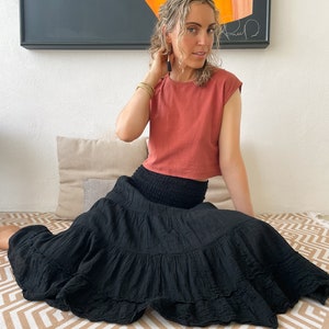 Flutter Skirt // Lush Cotton, Natural Fiber, Flexible Waistband / image 10