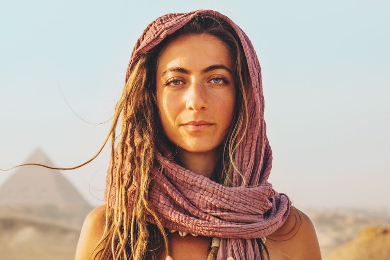 Goddess Wrap // Double-Layered, Natural Fiber Cotton / Wrap Yourself in Pillows Desert Rose