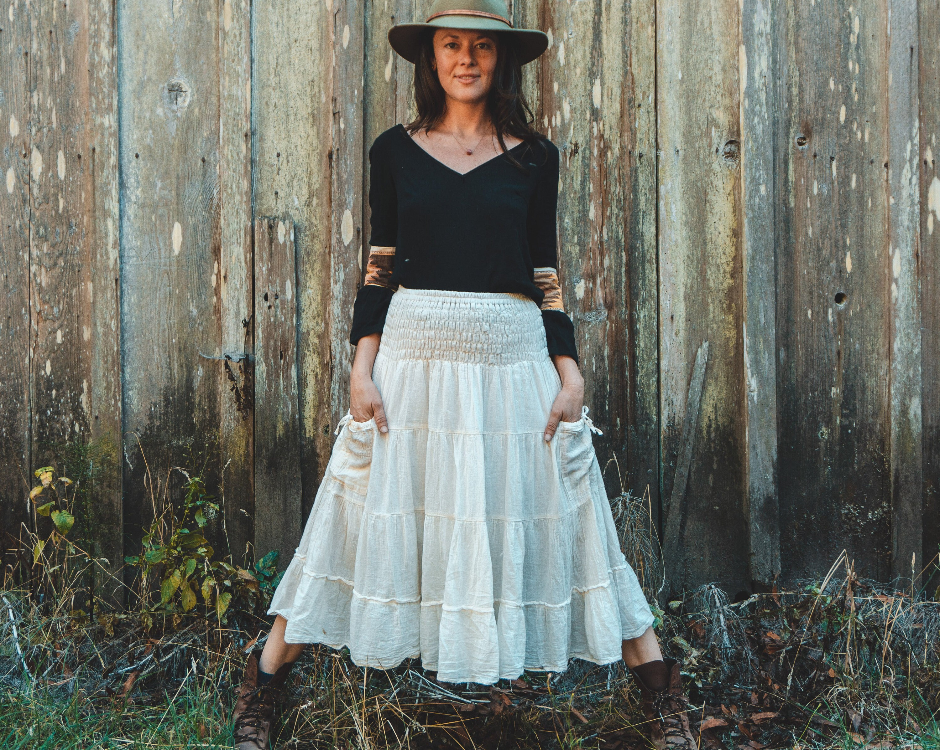 Gauze tiered skirt Clearance