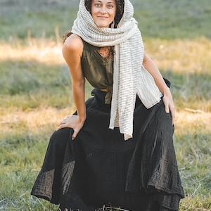 Goddess Wrap // Double-Layered, Natural Fiber Cotton / Wrap Yourself in Pillows Apollo Stripe