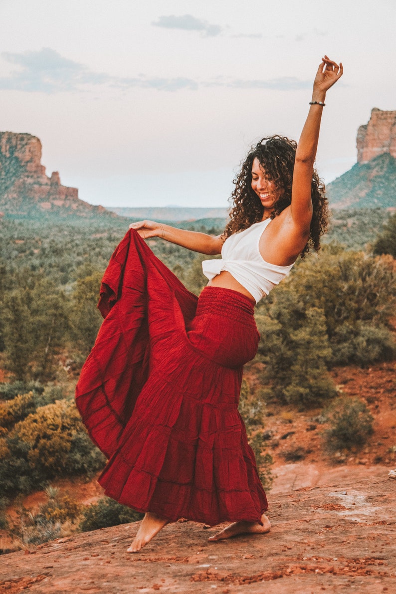 Flutter Skirt // Lush Cotton, Natural Fiber, Flexible Waistband / image 2