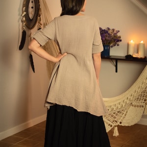 Pocket Tunic // Breathable Thick and Soft Woven Cotton // Cozy Layering Dream image 3