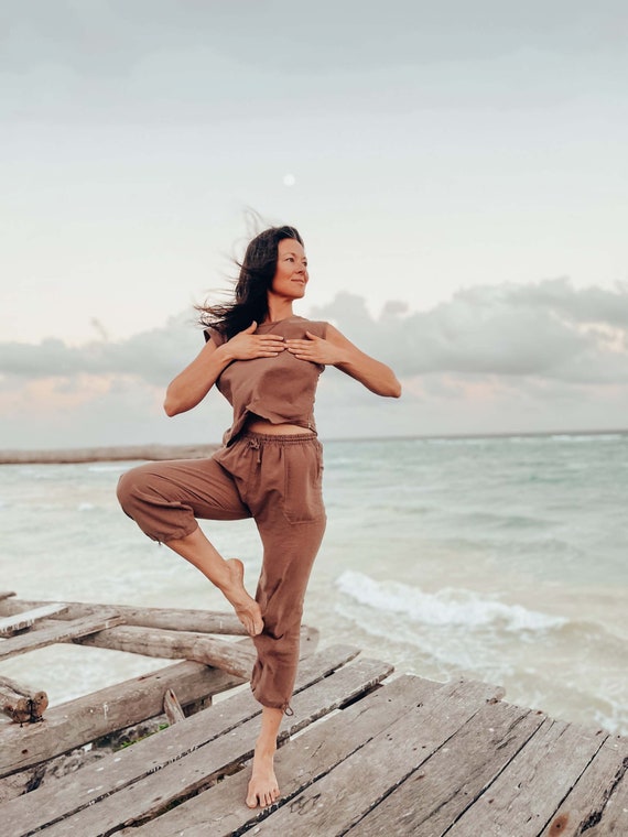 Pantaloni Da Spiaggia Ampi In Tessuto Crêpe - ARANCIONE - Donna - 16.00 - Foto 13