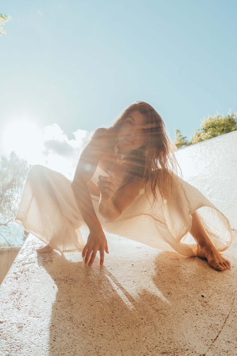 Spirit Pants // Natural Cotton Yoga Dance Movement Bottoms // Sing, Soar, Float, Dance, Express your Divine Being Undyed