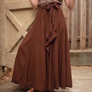 The Athena // Gauze Cotton Skirt // Light, Flowy, Playfully Elegant Skirt // You are a Gift Brown