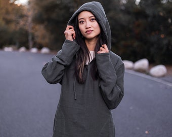 Eden Hoodie in Jade // Terry Clothe Cotton