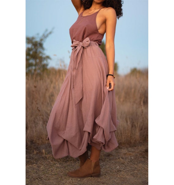 The Athena in THISTLE // Gauze Cotton Skirt // Light Flowy Etsy