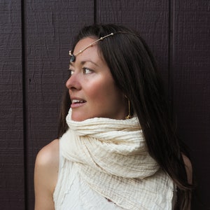 Goddess Wrap // Double-Layered, Natural Fiber Cotton / Wrap Yourself in Pillows Undyed