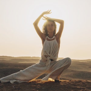 Gauze Cotton Tank Top | Boho Summer Crop Top | Lightweight Festival Top for Women
