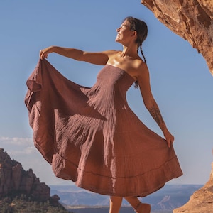 Sophia Baumwollrock - Boho Maxirock | Leichter Rock aus natürlicher Baumwolle für Sommer, Strand, Reisen und Alltag