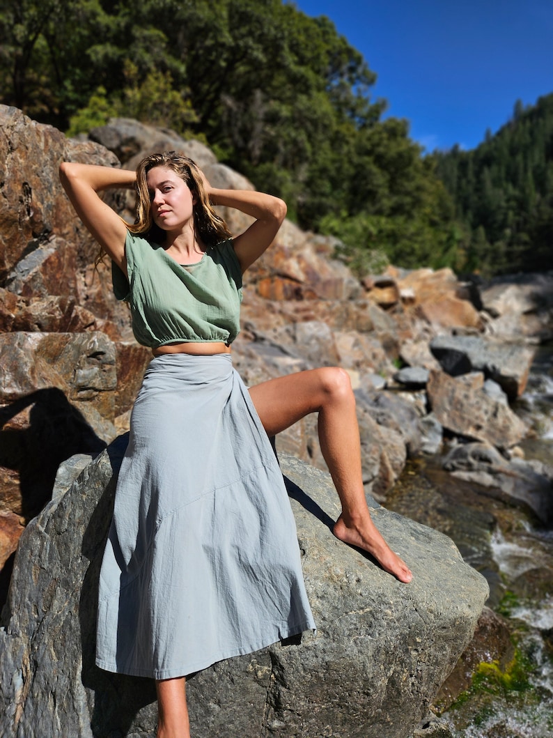 Magik Skirt // Thick Woven Cotton Wrap Skirt // Your Hips are Cradled in the Lineage of Magik image 2