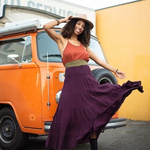 Flutter Skirt // Lush Cotton, Natural Fiber, Flexible Waistband / Woman Be Free image 9