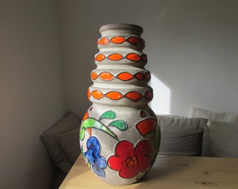 Beautiful big WGP 70s Fat Lava design Scheurich Keramik "Vienna" Vase