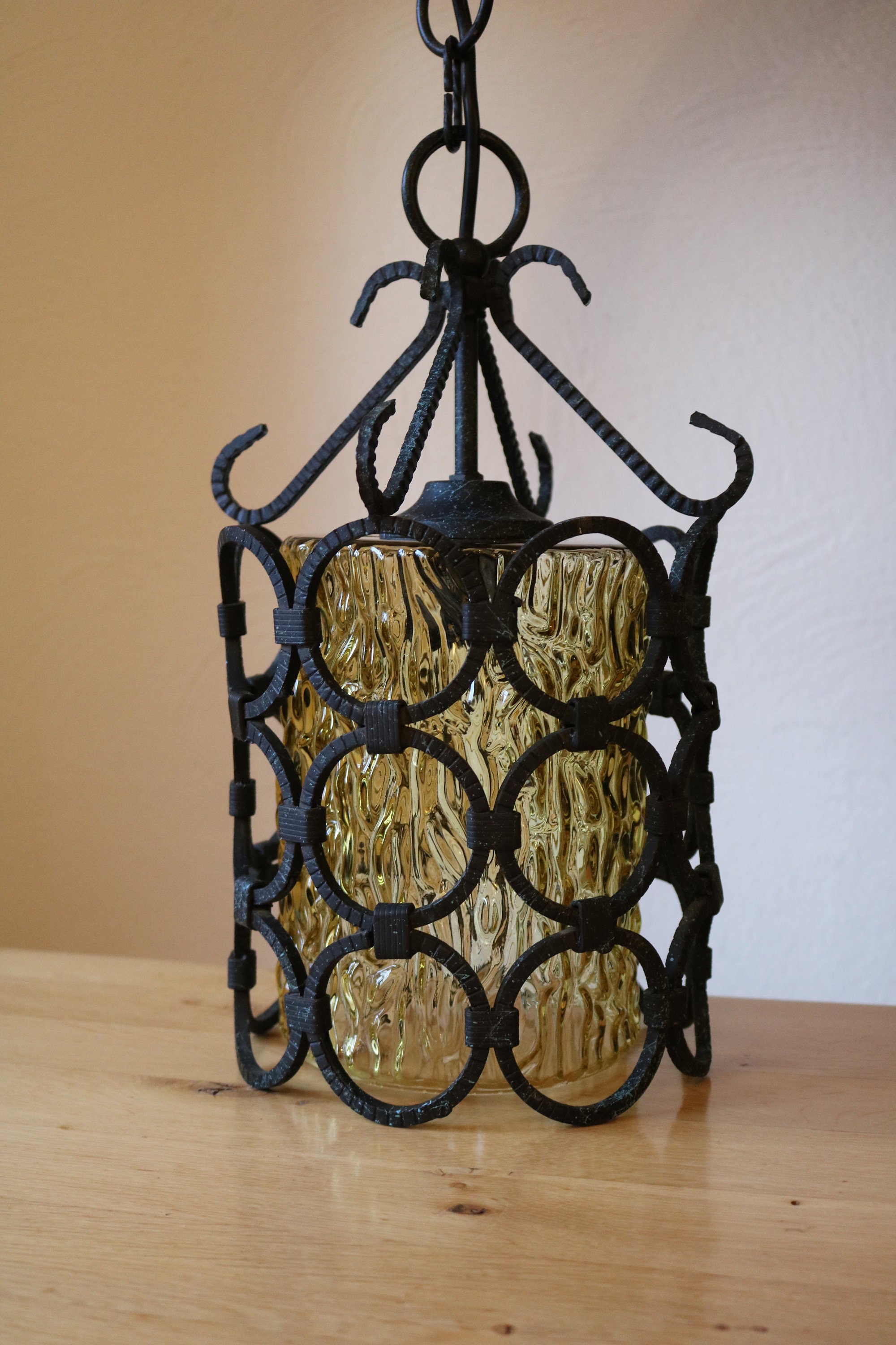 Ceiling lamp / hanging lamp rings 60/70s Brutalist Etsy