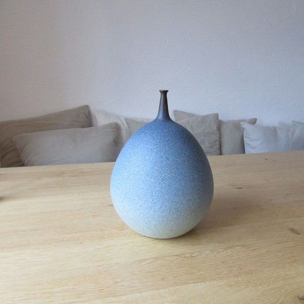 Joan Carrillo Romero blue art pottery Vase