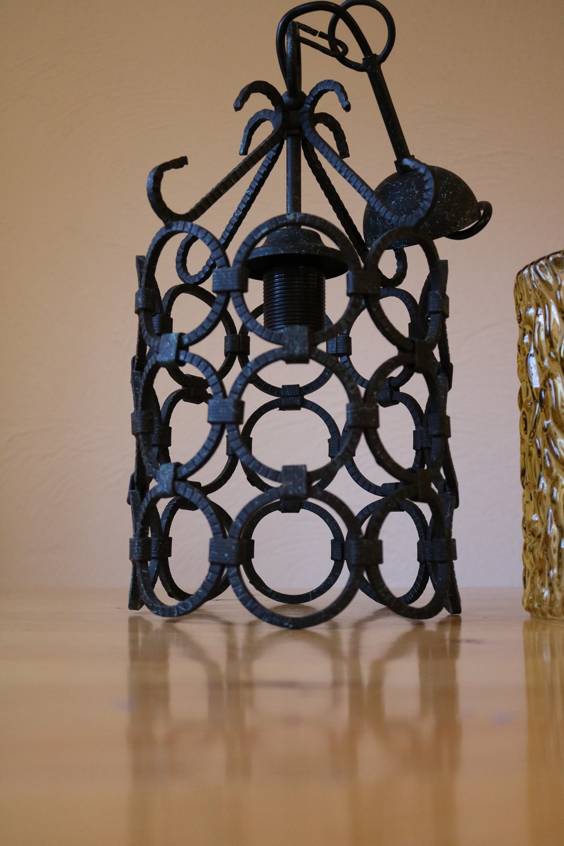 Ceiling lamp / hanging lamp rings 60/70s Brutalist Etsy