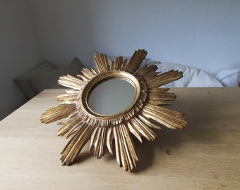 Mid century golden "Sunburst" Mirror from Italy