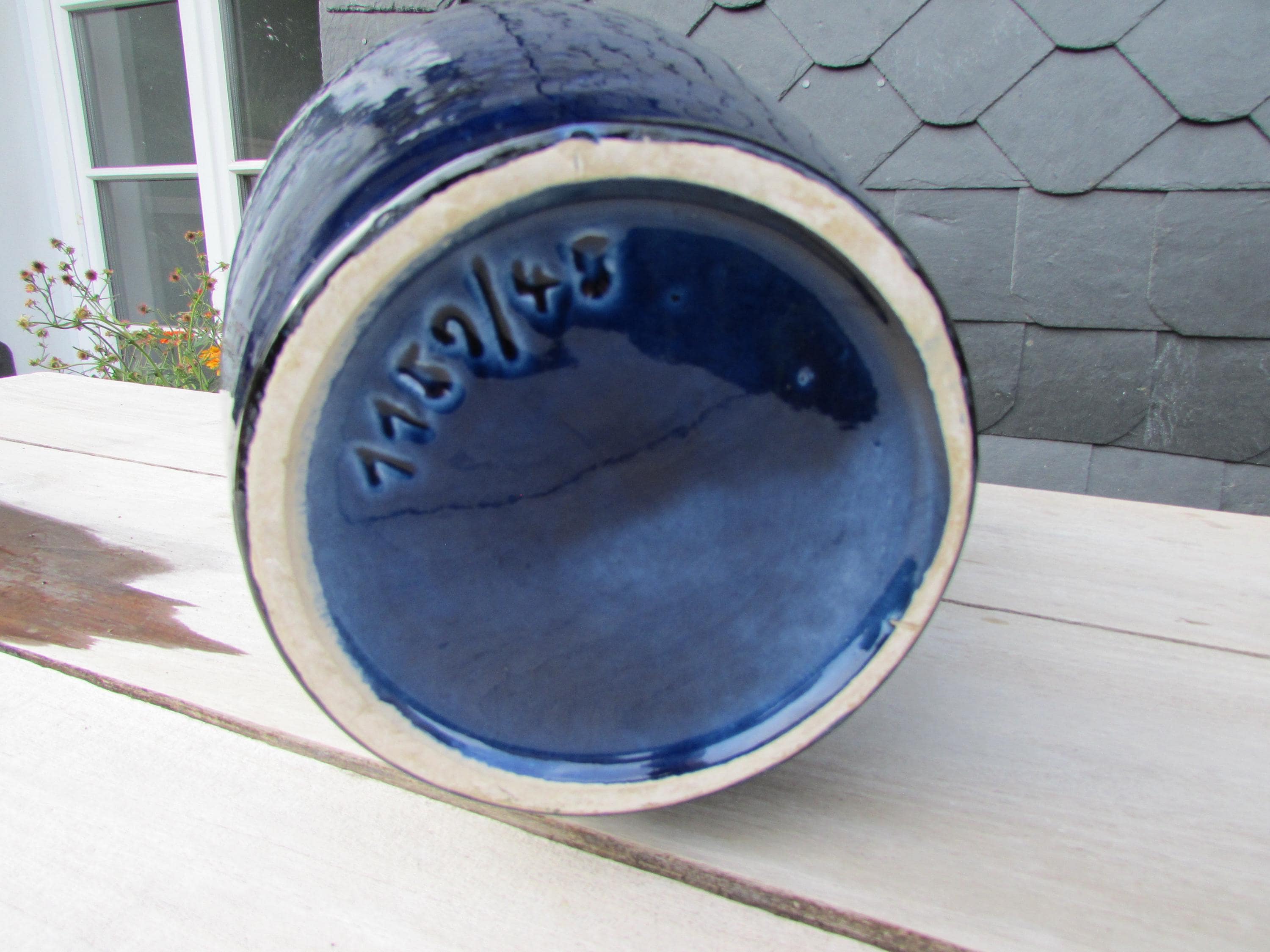 Ü - Ceramic WGP Vintage 70s Design Large Blue Floor Vase 1159/46
