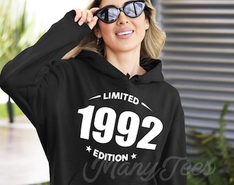 30th birthday hoodie 1992 birthday hoodie 30 birthday hoodie 30 birthday gift 30 birthday gift limited edition 1992 hoodie 1992 birthday 30
