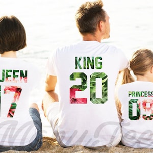 King queen prince princess shirts shirts father mother daughter son shirts king and queen shirts family shirts matching family shirts family