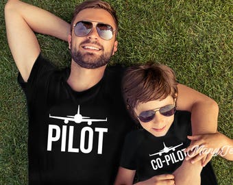 magliette abbinate padre e figlio magliette abbinate papà e figlio magliette papà e bambino maglietta da pilota pilota copilota regali da pilota maglietta divertente da pilota