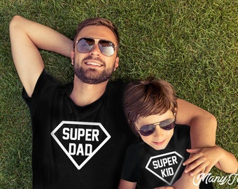 Super dad shirt father and son matching shirts father and daughter matching shirt daddy and son shirts  fathers day gift best dad ever shirt