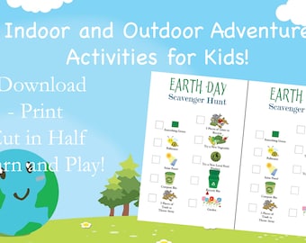 Digital Earth Day Scavenger Hunt Printable for Kids