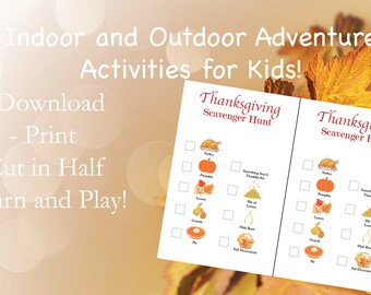 Digital Thanksgiving Scavenger Hunt Printable for Kids