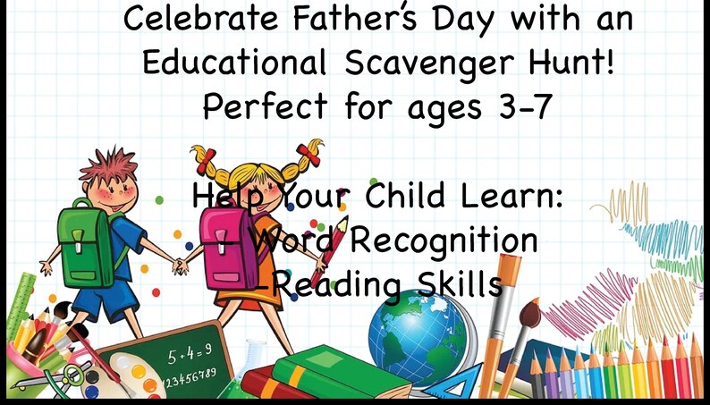 Father's Day Scavenger Hunt Printable for Kids - Etsy