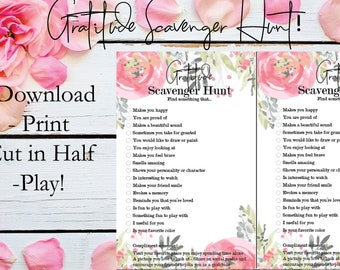 Digital Gratitude Scavenger Hunt Printable
