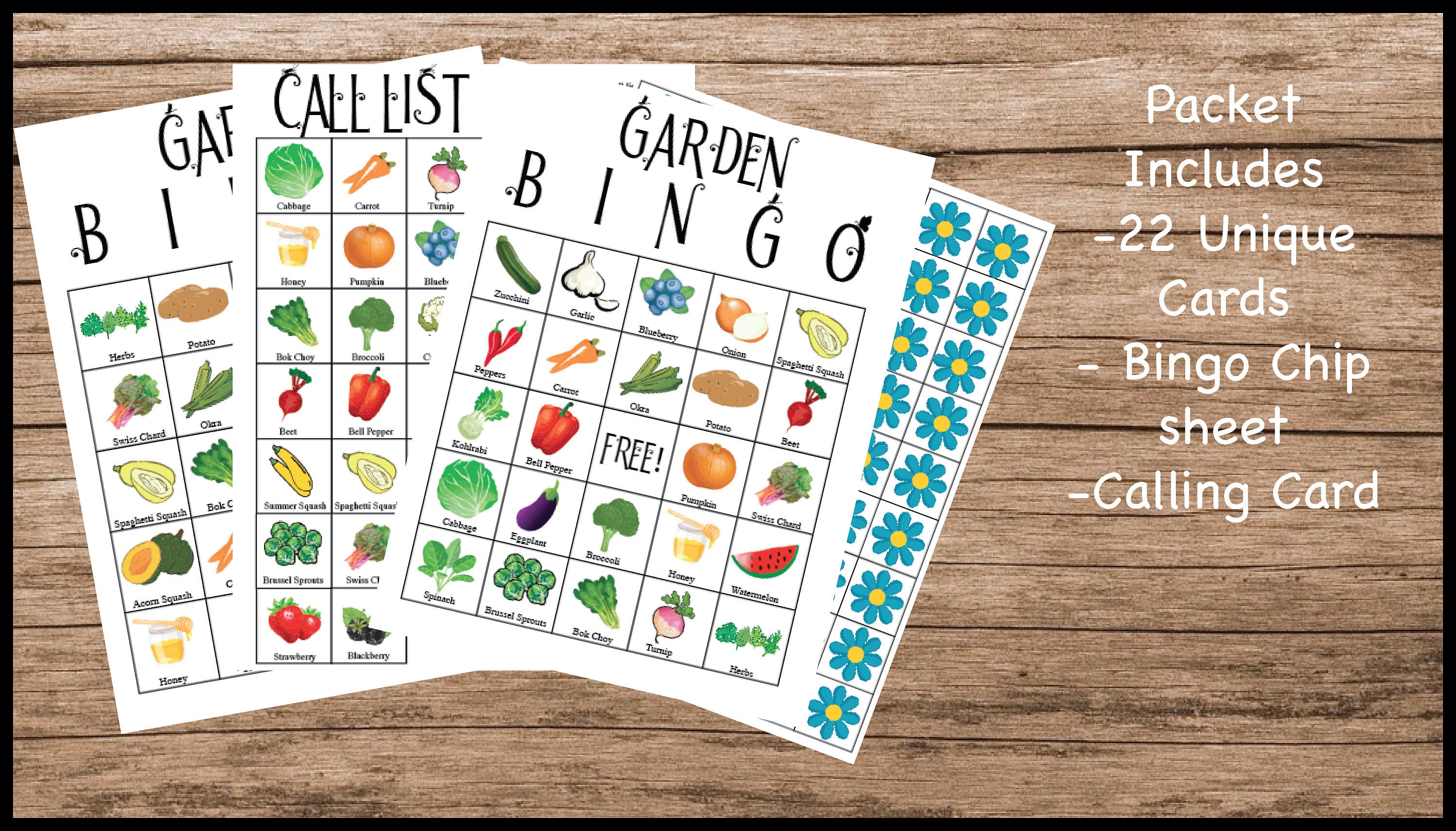 Kid's Garden Bingo Game - Etsy