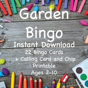 Juego de bingo en el jardín para niños
