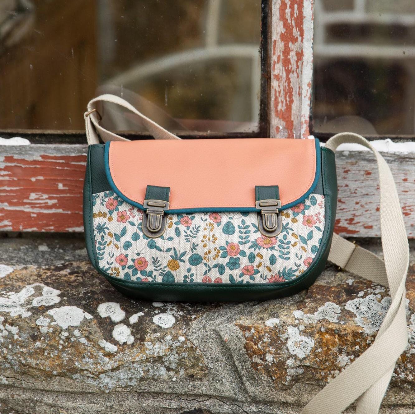 Sac à Main Noir Et Marron Similicuir Fait Main - Petit Format Bandoulière, Neuf Sans étiquette