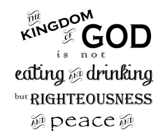 Inspirational Wall Art, Printable Scripture - Romans, Christian Dining Kitchen Decor