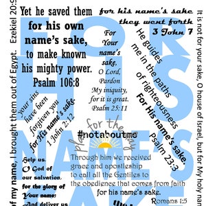 Kunst aan de muur afdrukbare inspirerende Bijbel, schrift Collage Poster, omwille van zijn naam
