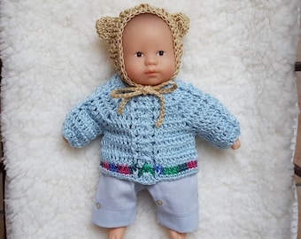 Vêtements de poupon, habits de Corolle, mini câlin, tenue bébé corolle, corolle 20 cm, pull, pantalon, bonnet